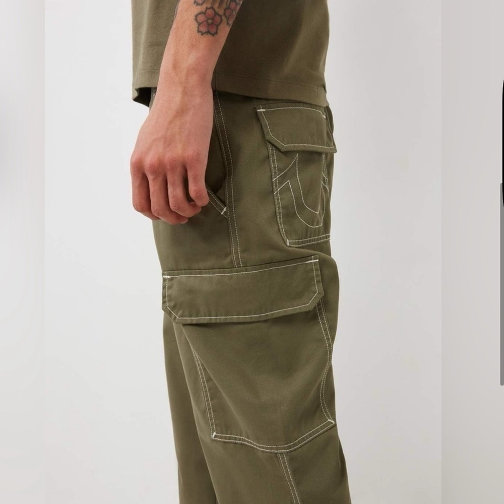 NWT True Religion Men's sz36 Kalamata Green Cargo Pants… - Picture 5 of 10